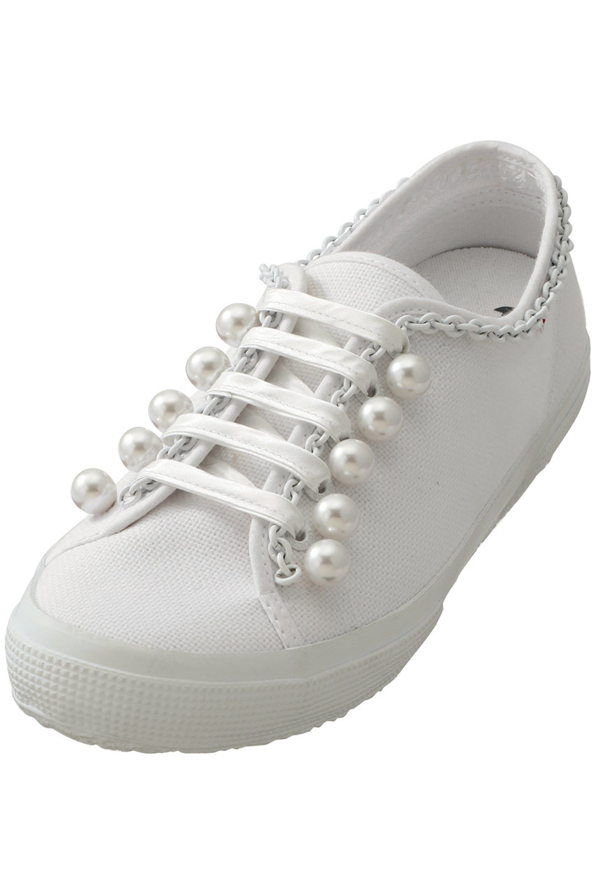 MUVEIL 【MUVEIL×SUPERGA】コラボシューズ (ホワイト, 39(約25.5)) ミュベール ELLE SHOP