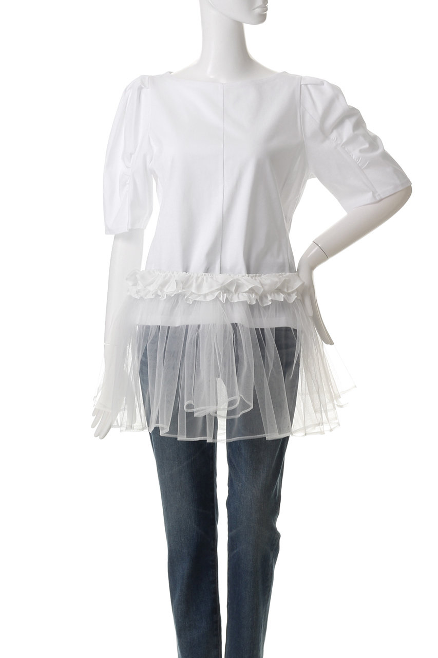 みーちゃん様MUVEIL リボンノットTシャツ ミュベール ホワイト 36 楽天市場】【MUVEIL】 リボンノットTシャツ ミュベール ホワイト