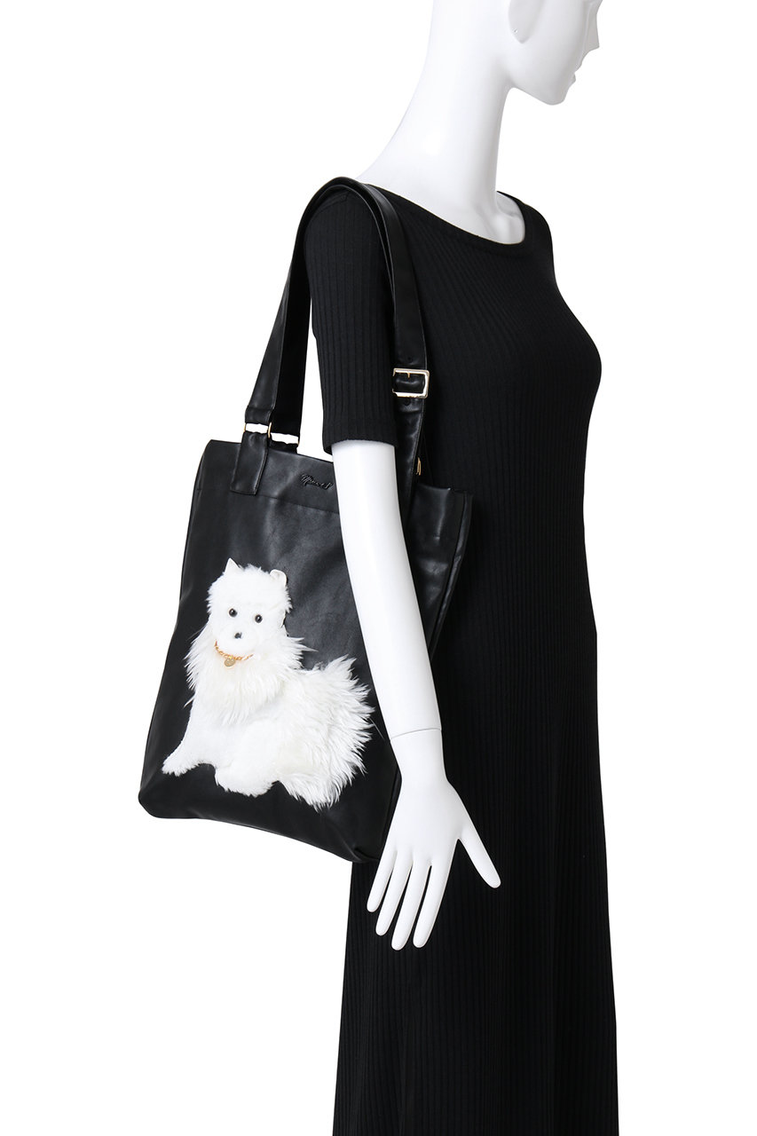 MUVEIL(ミュベール)｜イヌアップリケバッグ/ブラック の通販｜ELLESHOP