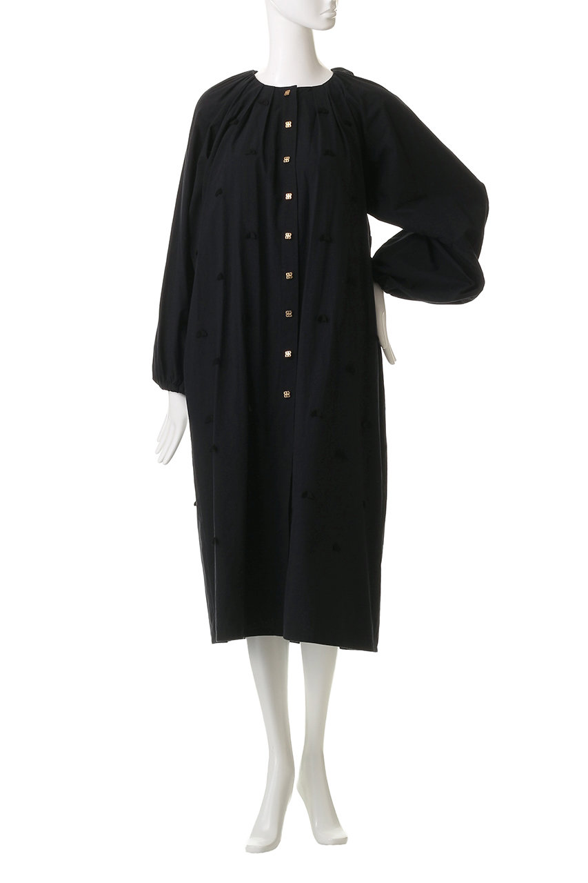 MUVEIL(ミュベール)｜幾何学モチーフワンピース/ブラック の通販