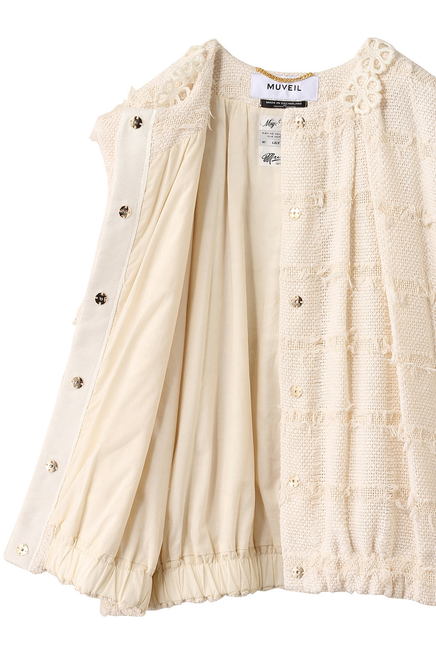 新品・未使用品】ミュベール ♫ フラワーキルトジャケット MUVEIL
