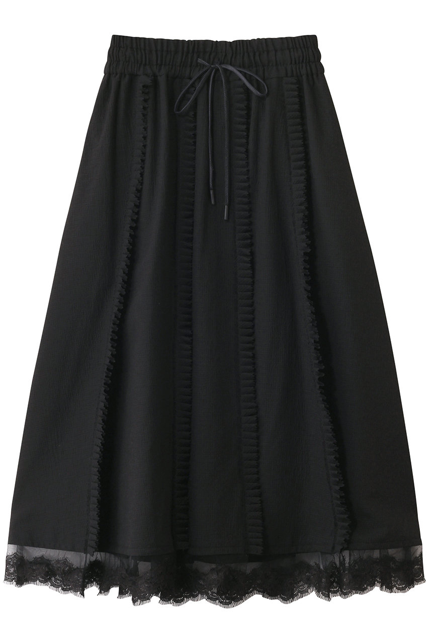 MUVEIL ピンキングフリルスカート (ブラック, 40) ミュベール ELLE SHOP MUVEIL ピンキングフリルスカート (ブラック, 40) ミュベール ELLE SHOP