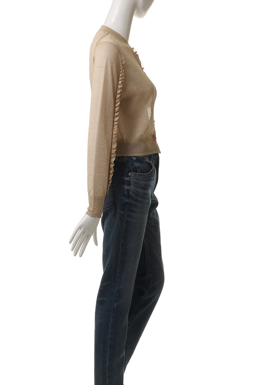 ミュベール　24AW MUVEIL(ミュベール)｜フラワーボタンシースルーカーディガン