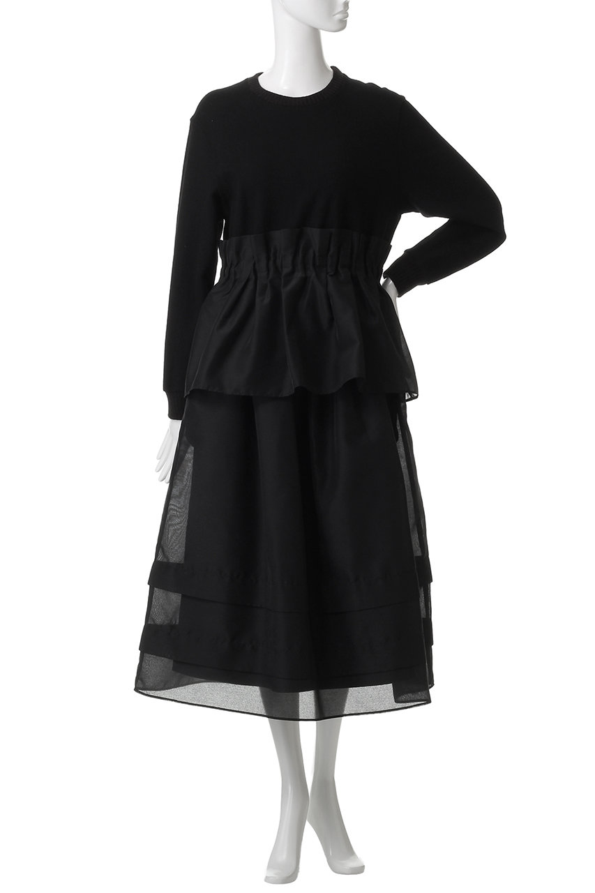 MUVEIL(ミュベール)｜2WAYニットセットアップワンピース/ブラック の