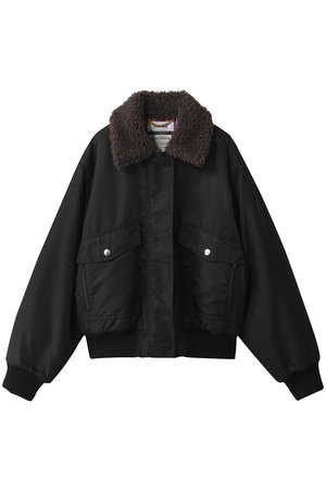 新品タグ付き ELISA ジャケット 濃紺 コサージュ付き　サイズ3 アシンメトリーカラー ブルゾン cb-3 chw1467-ファッション通販