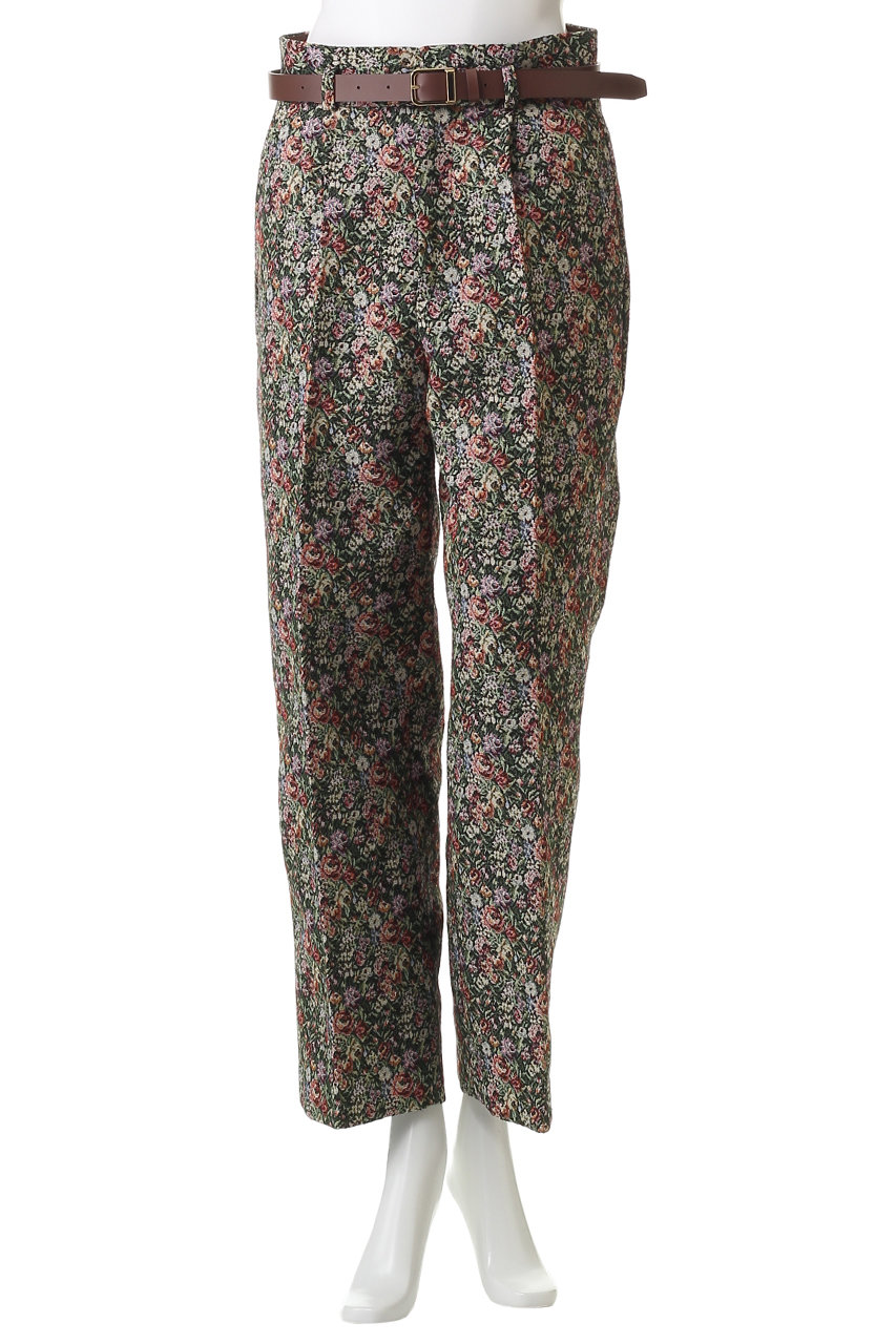 MUVEIL(ミュベール)｜ゴブランパンツ/グリーン の通販｜ELLESHOP