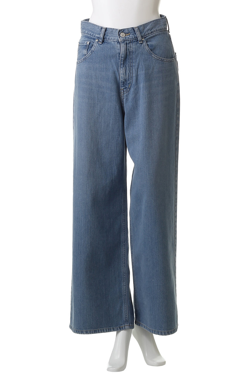 MUVEIL(ミュベール)｜リボンデニムパンツ/ブルー の通販｜ELLESHOP