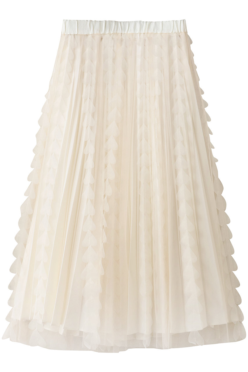 MUVEIL ハートフリンジスカート (ホワイト, 38) ミュベール ELLE SHOP MUVEIL ハートフリンジスカート (ホワイト, 38) ミュベール ELLE SHOP