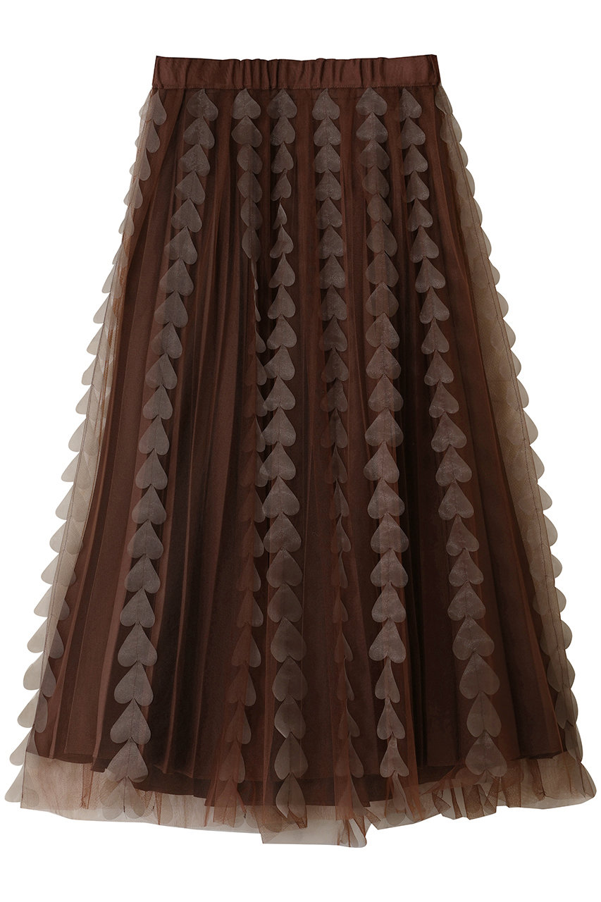 MUVEIL ハートフリンジスカート (ブラウン, 38) ミュベール ELLE SHOP MUVEIL ハートフリンジスカート (ブラウン, 38) ミュベール ELLE SHOP