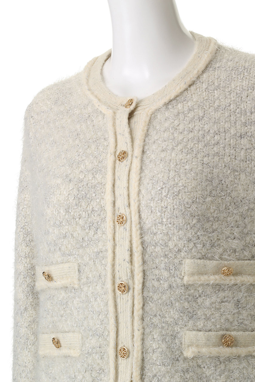 MUVEIL(ミュベール)｜ウサギツイードニットジャケット/エクリュ の通販