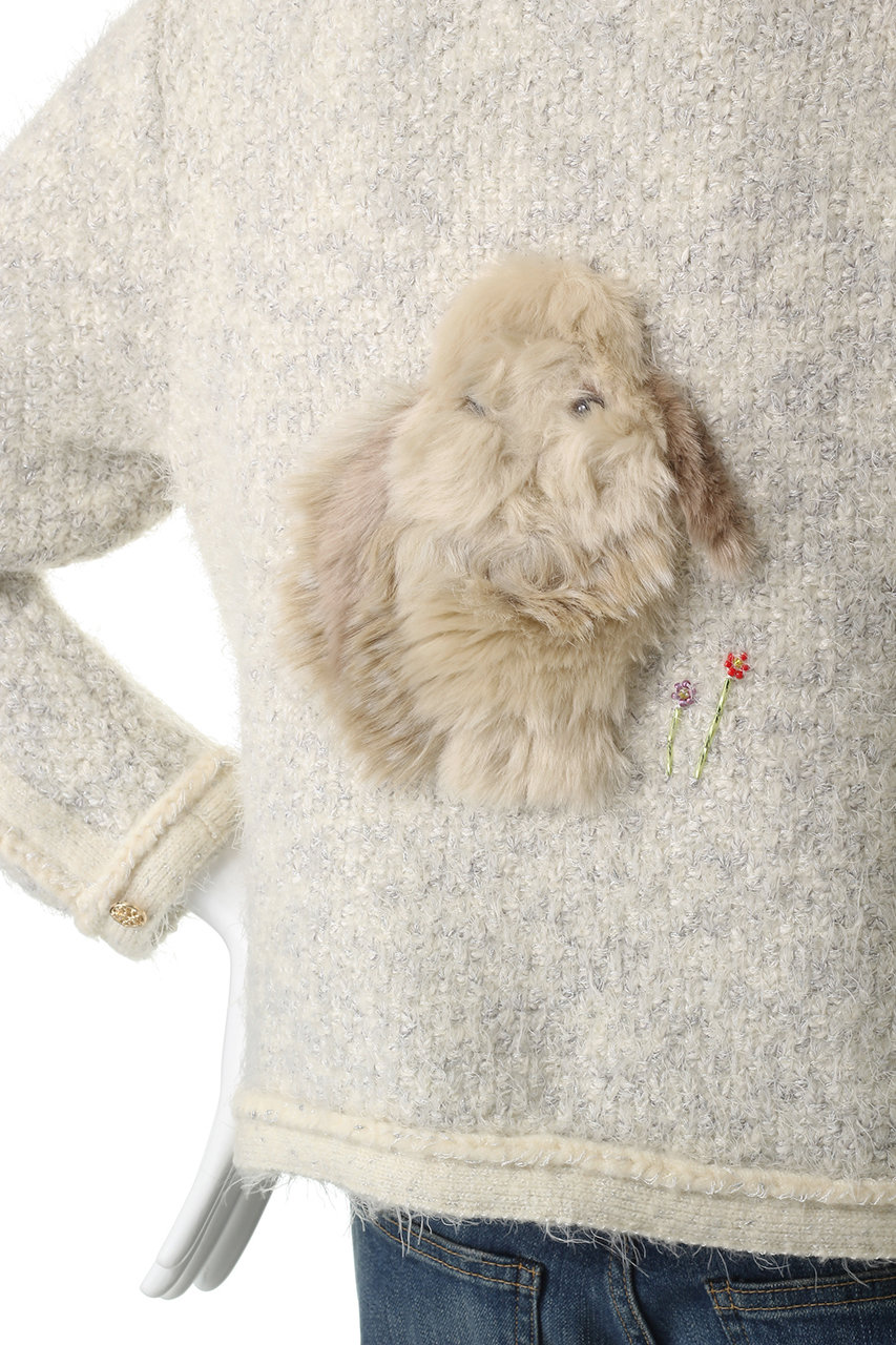 MUVEIL(ミュベール)｜ウサギツイードニットジャケット/エクリュ の通販