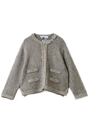【ELLE SHOP 限定】ツィードニットジャケット