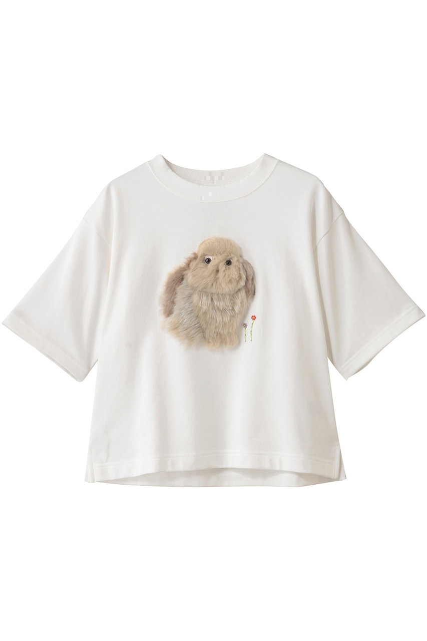 MUVEIL ウサギTシャツ (ホワイト, 38) ミュベール ELLE SHOP MUVEIL ウサギTシャツ (ホワイト, 38) ミュベール ELLE SHOP