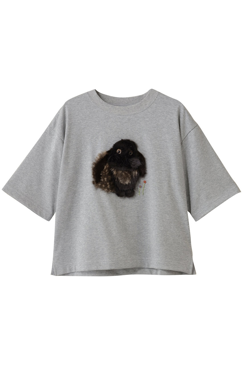 MUVEIL ウサギTシャツ (グレー, 38) ミュベール ELLE SHOP MUVEIL ウサギTシャツ (グレー, 38) ミュベール ELLE SHOP
