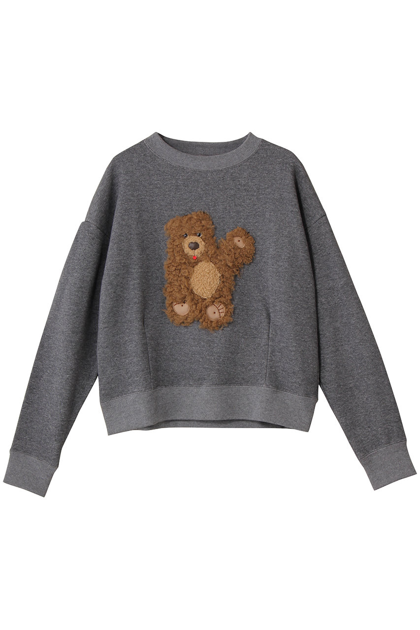 ミュベール/MUVEILのクマ裏毛プルオーバー(グレー/MA253UTS005)