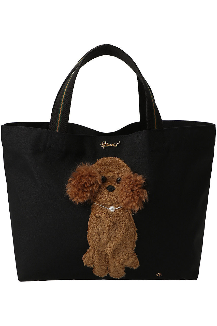 MUVEIL 【ELLE SHOP 限定】アニマルトートバッグ (トイプードル×ブラック, F) ミュベール ELLE SHOP