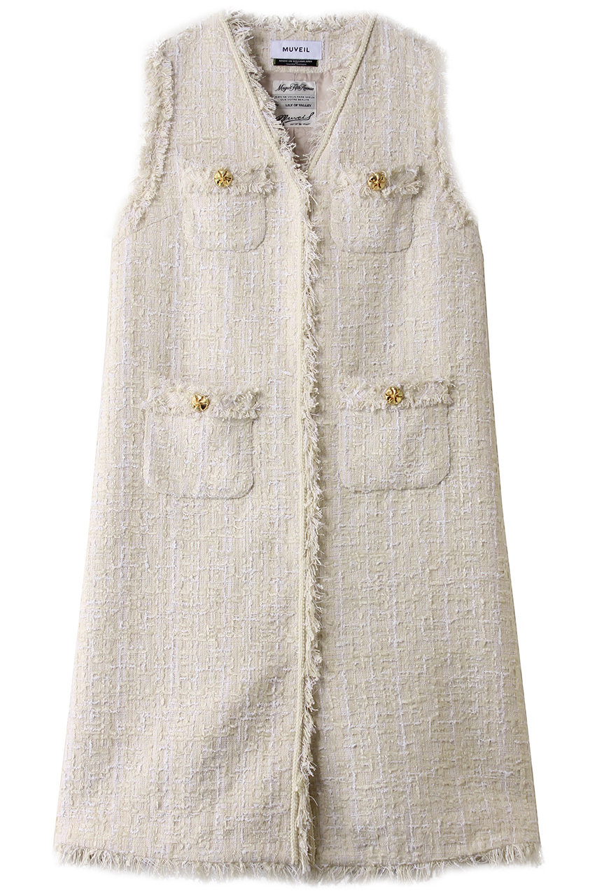 ツイードジレワンピース