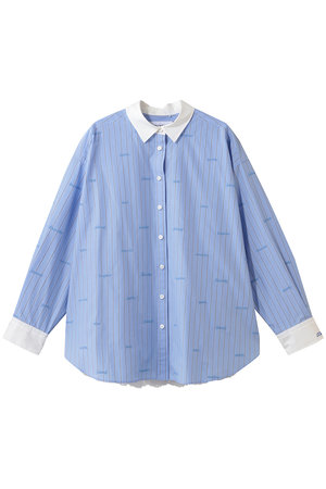 ミュベール/MUVEILのレター刺しゅうシャツブラウス