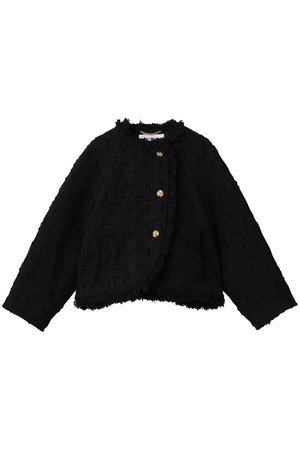 ミュベール/MUVEILのラウンドヘムツイードジャケット