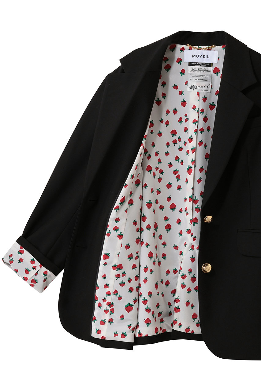 MUVEIL(ミュベール)｜ブレザージャケット/ブラック の通販｜ELLESHOP