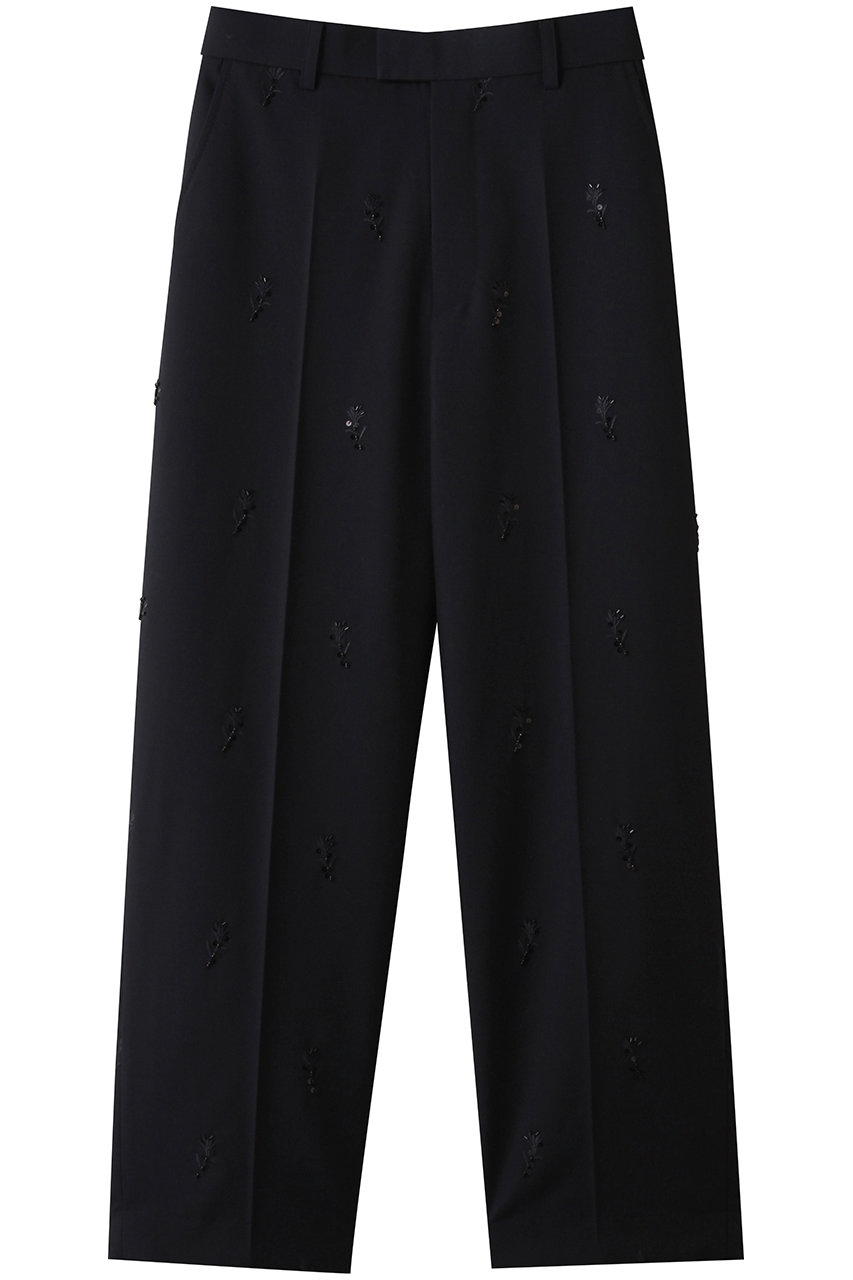 ミュベール/MUVEILのビーズ刺しゅうパンツ(ネイビー/MA254FP003)