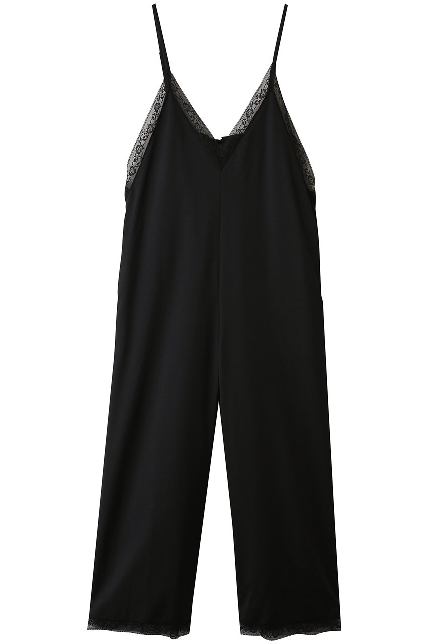 ミュベール/MUVEILのランジェリーサロペットパンツ(ブラック/MA254FP006)