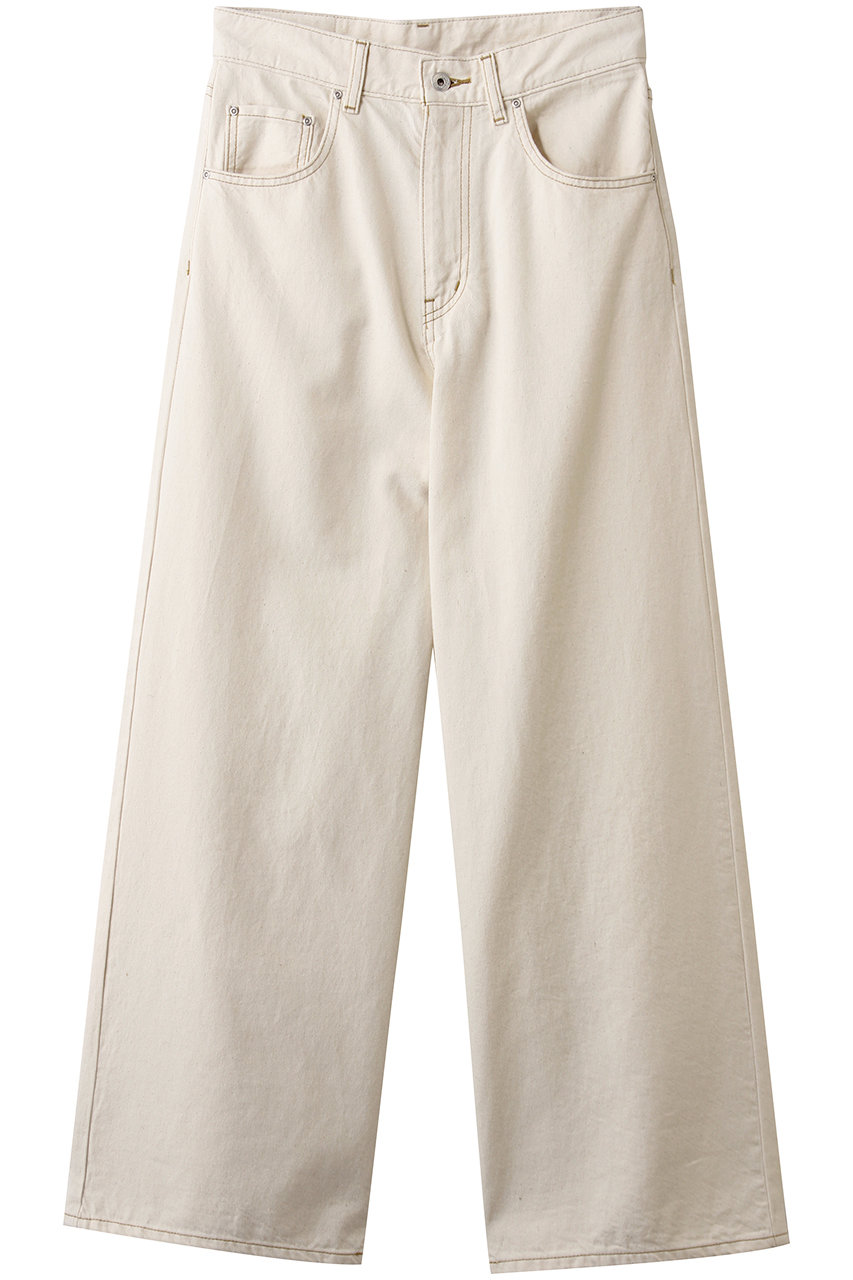 ミュベール/MUVEILのリボンデニムパンツ(ホワイト/MA254FP008)