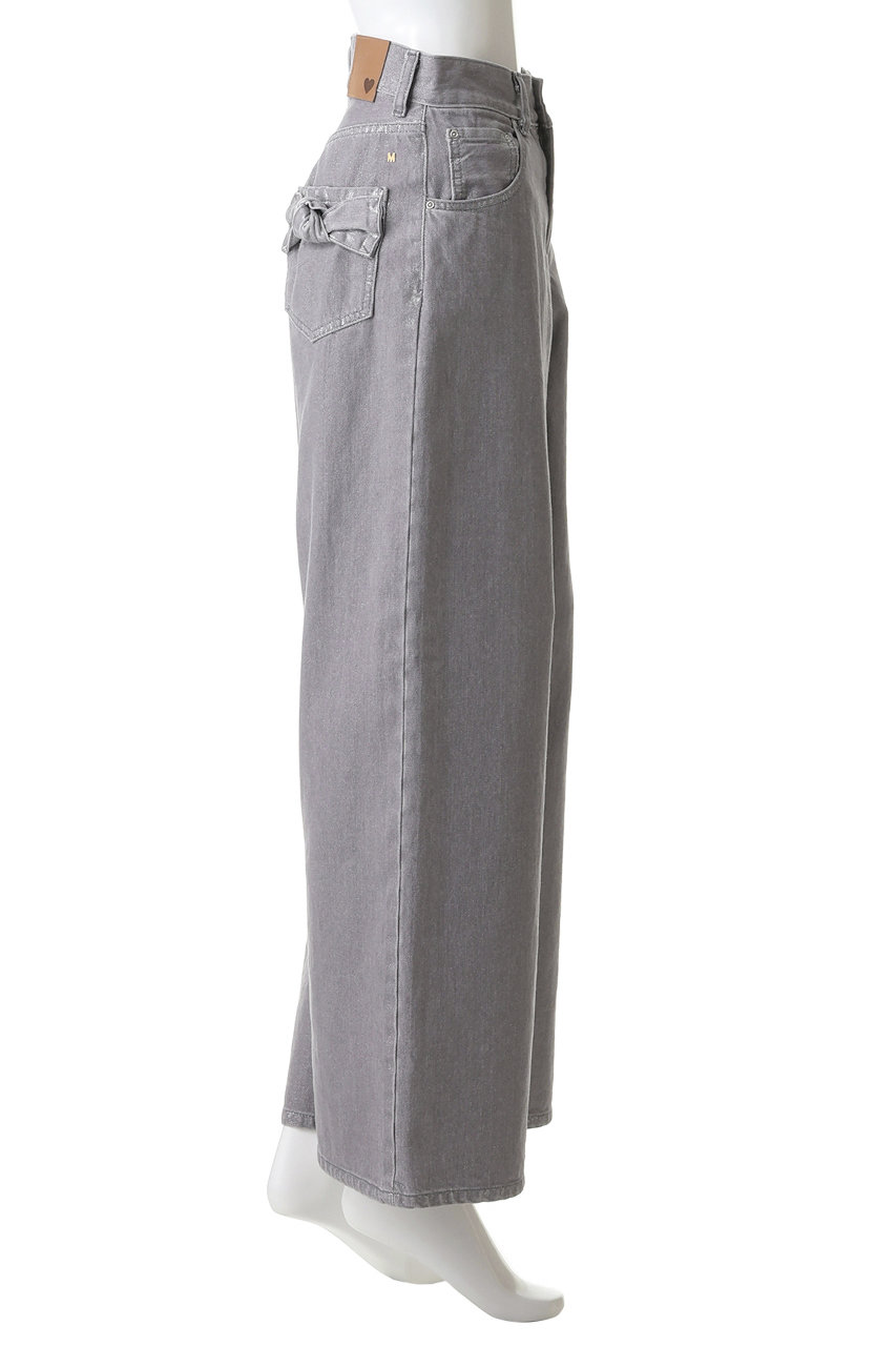 MUVEIL(ミュベール)｜シルバー箔デニムパンツ/グレー の通販｜ELLESHOP