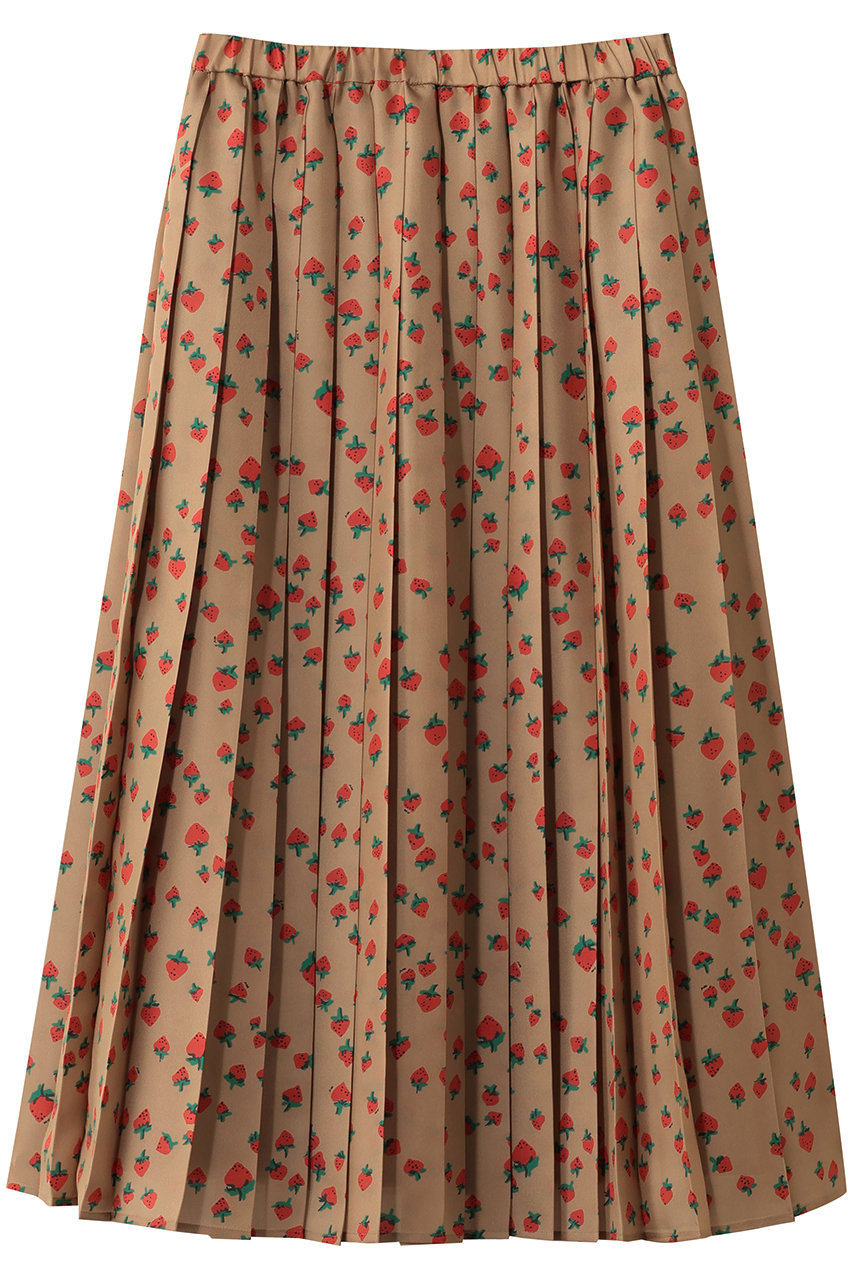 イチゴプリントプリーツスカート
