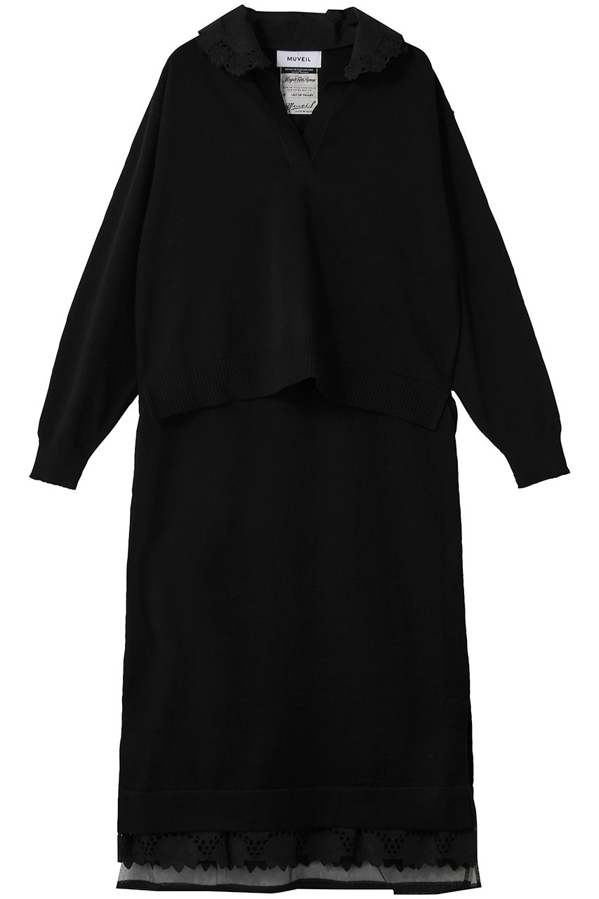 スキッパーポロセットアップニット