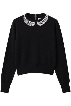 ミュベール/MUVEILのパール襟刺しゅうプルオーバー