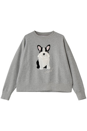 ミュベール/MUVEILのフレンチブルドッグ裏毛プルオーバー(110100/110105)