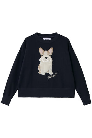 ミュベール/MUVEILのフレンチブルドッグ裏毛プルオーバー(110100/110105)