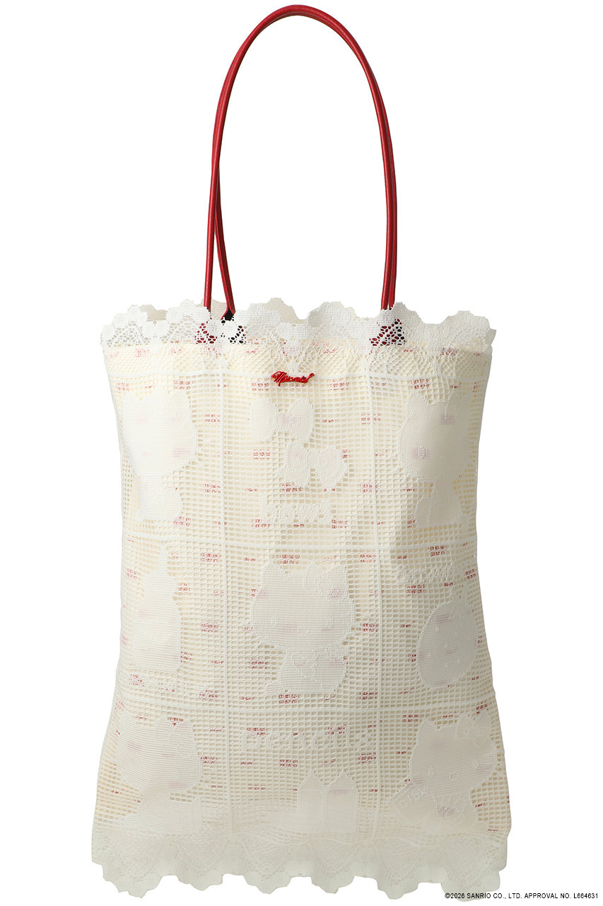 ミュベール/MUVEILの【3/6 8:00販売開始】サンリオキャラクターズコラボ ハローキティ レースバッグ(ホワイト/MA261EBG701)