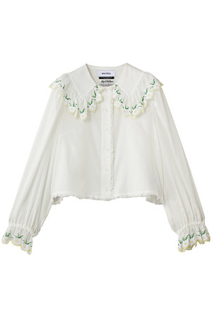 ミュベール/MUVEILのエーデルワイスプリントブラウス(110400/110403)