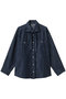 デニムブラウス ミュベール/MUVEIL ネイビー