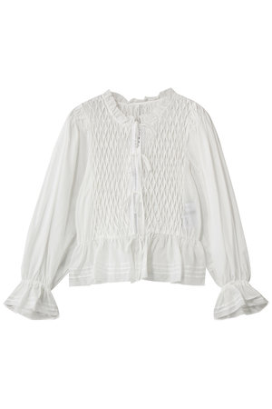 ミュベール/MUVEILのスモッキングブラウス(110400/110403)