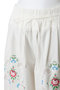 フラワー刺しゅうパンツ ミュベール/MUVEIL