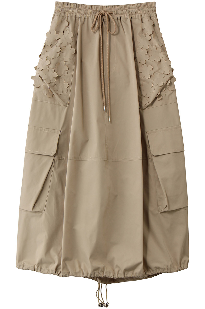 ミュベール/MUVEILのフラワーカーゴスカート(ベージュ/MA261FS003)