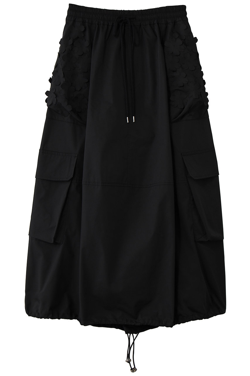 ミュベール/MUVEILのフラワーカーゴスカート(ブラック/MA261FS003)