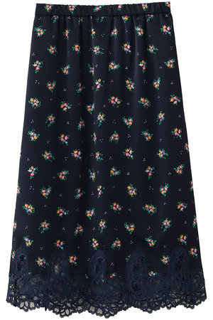 ミュベール/MUVEILのティーカップフラワープリントスカート