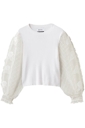 ミュベール/MUVEILのシアータックスリーブニットプルオーバー