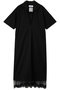 レースカラー付きポロワンピース ミュベール/MUVEIL ブラック