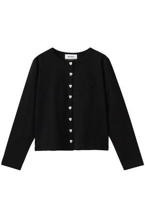 ミュベール/MUVEILの【2/27 0:00販売開始】ハートボタン天竺カーディガン(110100/110104)