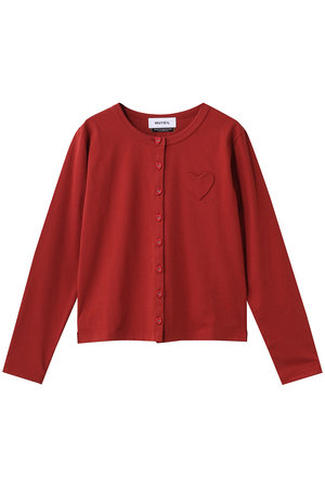 ミュベール/MUVEILのハートボタン天竺カーディガン(110100/110104)