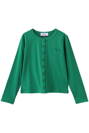 ミュベール/MUVEILのハートボタン天竺カーディガン(110100/110104)