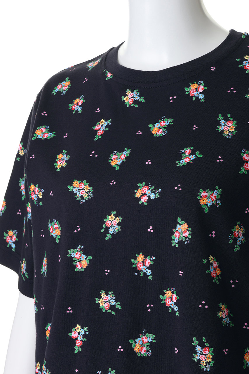 MUVEIL(ミュベール)｜ティーカッププリントTシャツ/ネイビー の通販