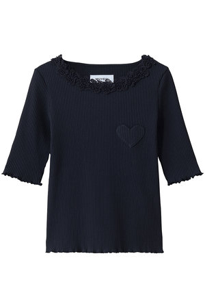 ミュベール/MUVEILのハートパッチTシャツ