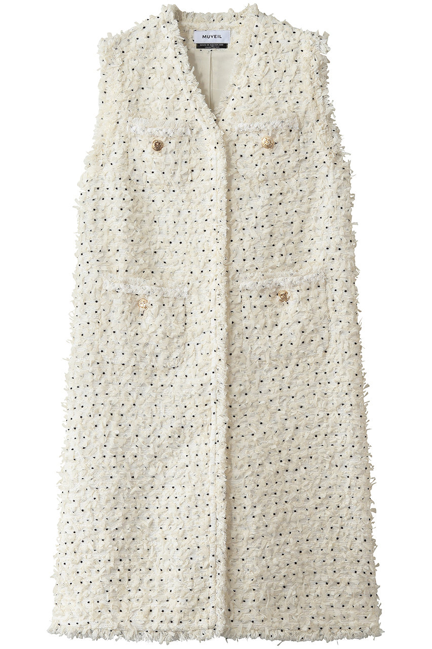 【ELLE SHOP 限定】ツイードジレワンピース