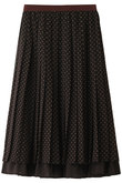 【MUVEIL WORK】ドットプリーツスカート
